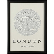 Taulu Eglo Living Roberval London, 32.5x45cm, musta-valkoinen