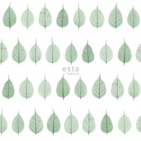 Tapetti Esta Greenhouse 128847, 0,53x10,05m, valkoinen/vihreä