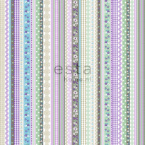 Tapetti Ribbons 138143 0,53x10,05 m pastelli non-woven