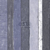 Tapetti Wooden Boards 138251, 0,53x10,05m, sininen