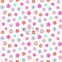 Tapetti Vintage Flowers 138724 0,53x10,05 m pinkki, turkoosi, korallinpunainen