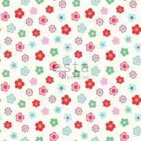 Tapetti Vintage Flowers 138726 0,53x10,05 m vaaleansininen, punainen, vihreä