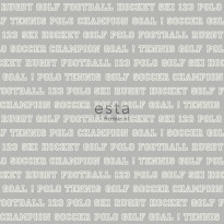 Tapetti Esta College 138802, 0,53x10,05m, harmaa