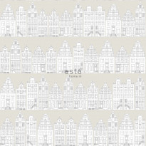 Tapetti Esta Little Bandits 138909, 0,53x10,05m, harmaa/valkoinen