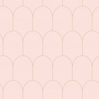 Tapetti Esta Art Deco 139201, 0.53x10.05m, non-woven, vaaleanpunainen