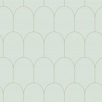 Tapetti Esta Art Deco 139202, 0.53x10.05m, non-woven, vaaleanvihreä