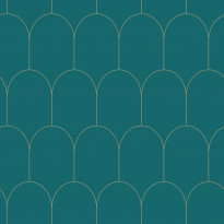 Tapetti Esta Art Deco 139205, 0.53x10.05m, non-woven, vihreä