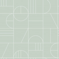 Tapetti Esta Art Deco 139209, 0.53x10.05m, non-woven, vaaleanvihreä