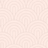Tapetti Esta Art Deco 139217, 0.53x10.05m, non-woven, vaaleanpunainen