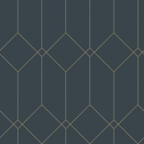 Tapetti Esta Art Deco 139225, 0.53x10.05m, non-woven, tummansininen