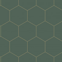Tapetti Esta Art Deco 139228, 0.53x10.05m, non-woven, tummanvihreä