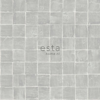 Tapetti Esta Tile Motif 148317, 0,53x10,05m, harmaa