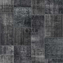 Tapetti Esta Patchwork Kilim 148334, 0,53x10,05m, musta