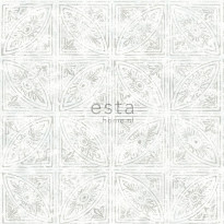 Tapetti Esta Tile Motif 148335, 0,53x10,05m, vaaleanharmaa