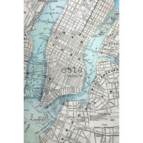 Paneelitapetti PhotowallXL Old Street Map NY 157702 1860x2790 mm