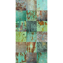 Tapetti WallpaperXXL Patchwork Weathered Emerald Green 158203, 46,5cm x 8,37m