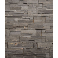 Paneelitapetti PhotowallXL End Grain Composition 158208, 2325x2790mm, tummanharmaa