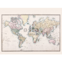 Paneelitapetti PhotowallXL Vintage Map of The World 158210, 3720x2790mm