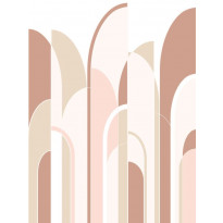 Paneelitapetti PhotowallXL Art Deco Arches, 1.50x2.79m, roosa