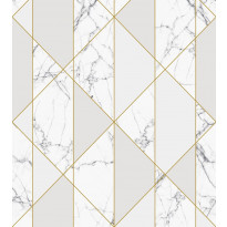 Paneelitapetti PhotowallXL Art Deco Graphic Lines Marble, 2.5x2.79m, harmaa