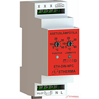 Termostaatti Etherma, ETH-DIN-NFC, DIN-kiskoon