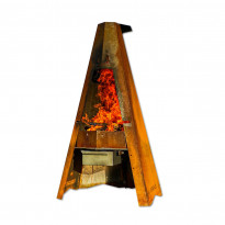 Pihagrilli FIREHUT®, 1415x760x750mm, corten teräs