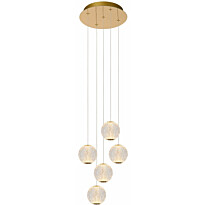 LED-riippuvalaisin Lucide Cintra Ø32cm, 5xLED 4.7W 2700K, kirkas