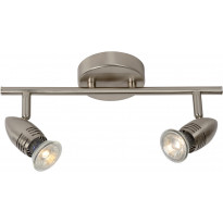 LED-spottivalaisin Lucide Caro-LED, 2x5W, satiinikromi