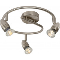 LED-spottivalaisin Lucide Caro-LED, 3x5W, satiinikromi