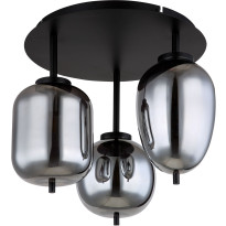 Kattovalaisin Globo Blacky Ø46cm, 3-osainen, musta/savu