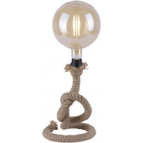 Pöytävalaisin LeuchtenDirekt Rope, 20x33cm, beige