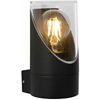 Ulkoseinävalaisin Lucide Norman Ø9cm, 1xE27, IP65, musta