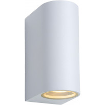 Ulkoseinävalaisin Lucide Zora LED pyöreä, GU10, 2x5W, IP44, valkoinen