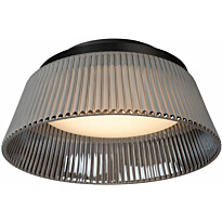 LED-kattovalaisin Lucide Vixi Ø35cm, 17.6W 2900K, savuharmaa