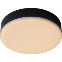 LED-kattovalaisin Lucide Ceres-LED, Ø21,5 cm, IP66, musta