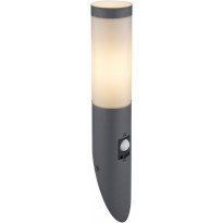 Ulkoseinävalaisin Globo Boston liiketunnistimella, IP44, Ø7.6cm, antrasiitti