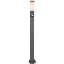 Ulkopylväsvalaisin Globo Boston liiketunnistimella, IP44, 110cm, antrasiitti