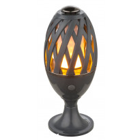 LED-pöytävalaisin Globo Leon, Ø10x23.8cm, 1.4W, antrasiitti
