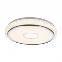LED-plafondi Globo Dani, Ø50cm, 40W, himmennettävä, valkoinen