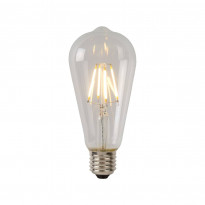 LED-lamppu Lucide filamentti E27, Ø6.4cm, himmennettävä, 5W, 2700K, kirkas