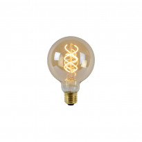 LED-lamppu Lucide filamentti E27, Ø9.5cm, himmennettävä, 5W, 2200K, amber