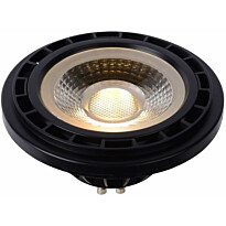 LED-lamppu Lucide ES111, GU10, 12W Dim to warm, 2200K/3000K, musta