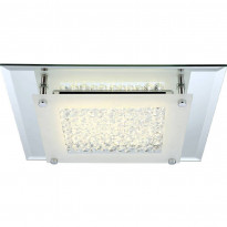 LED-plafondi Globo Liana, 28x28cm, 12W, teräs