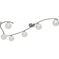 Kattovalaisin Globo Azalea, 6x33W, 230V, IP20, matta nikkeli