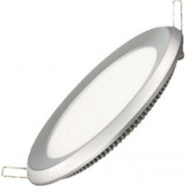 Upotettava valaisin FocusLight Slim LED, 15W, 230V, 3000K, 900lm, IP44, Ø 180mm, hopea