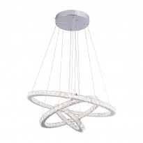 LED-riippuvalaisin Globo Marylin, Ø70cm, 76W, kromi