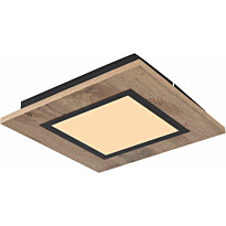Kattovalaisin Globo Lea 30x30cm, 12W, 3000K, ruskea/opaali