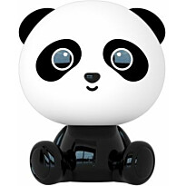 Lasten yöpöytävalaisin Lucide Dodo Panda, 1x3W, 3 StepDim, musta/valkoinen