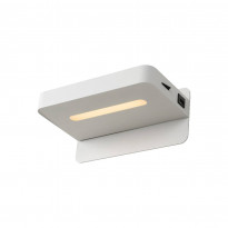 LED-yöpöytävalaisin Lucide Atkin, 14x25x11.5cm, 5W, valkoinen