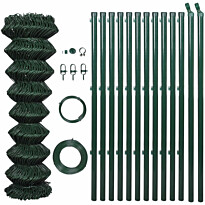 Verkkoaita tolpilla, teräs, 1x25m, vihreä